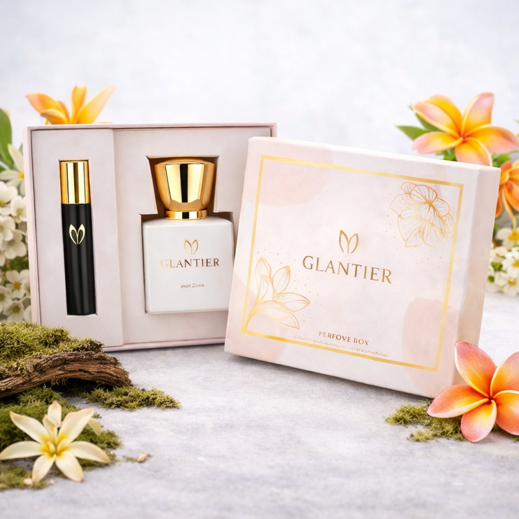 Glantier perfume gift box with perfume and roll-on